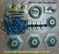 Bộ linh kiện giàn phơi Hòa Phát 999B Plus lắp cho trần 36m - 5m