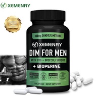 XEMENRY Men's DIM supplement with broccoli extract, dietary supplement, gluten-free, vegetarian