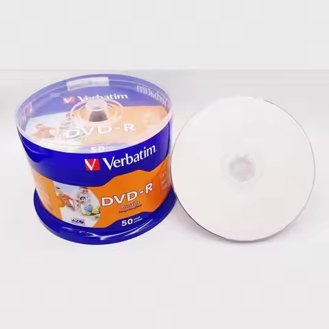 Verbatim AZO Printable DVD-R 4.7GB Recordable 16X 120MIN 50Pcs/Barrel
