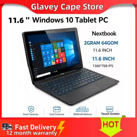 Hot Sales 11.6'' Windows 10 Tablet PC 2GB DDR+64GB 2 In1 Docking Keyboard G12 Z8350 CPU 1366*768 IPS