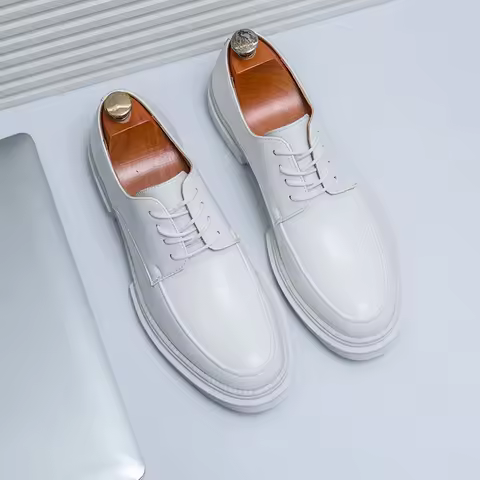 Trendy New Business White Casual Shoes For Men Formal Wedding Dress Homecoming Footwear Zapatos Homb