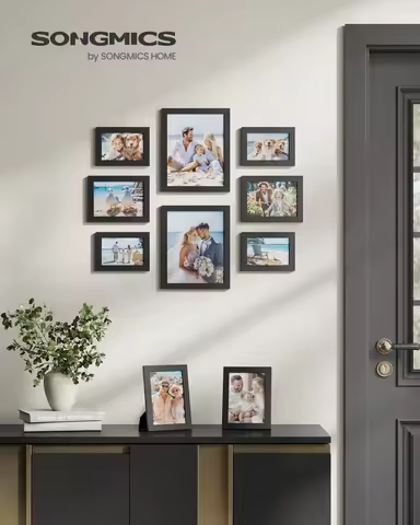 SONGMICS Picture Frames, 10 Pack Collage Picture Frames with Two 8x10, Four 5x7, Four 4x6, Photo Fra