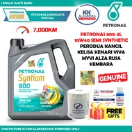 NEW  Petronas Syntium Malaysia 800 Semi Synthetic 10W40 10W-40 4L Engine Oil Minyak Hitam Perodua Oil Filter 15601-R01