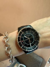 香奈兒 Chanel j12 霧面 44MM黑色機械錶GMT 兩地時間（附原廠錶盒）~價格可議