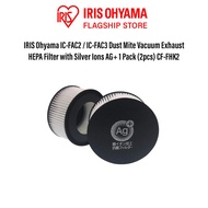 IRIS Ohyama CF-FHK2-  IC-FAC2 /IC-FAC3 /IC-FAC4 Dust Mite Vacuum Exhaust HEPA Filter with Silver Ions AG+ 1 Pack (2pcs)