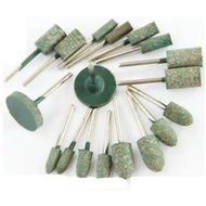 Rubber grinding head (sesame seed) for polishing 3mm feet, head from 3 to 12mm, pointed and flat hea