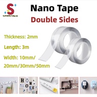 [SG Stocks]Nano Double Sided Tape Reusable Double Sided Side Traceless Clear Sticky Power Tape