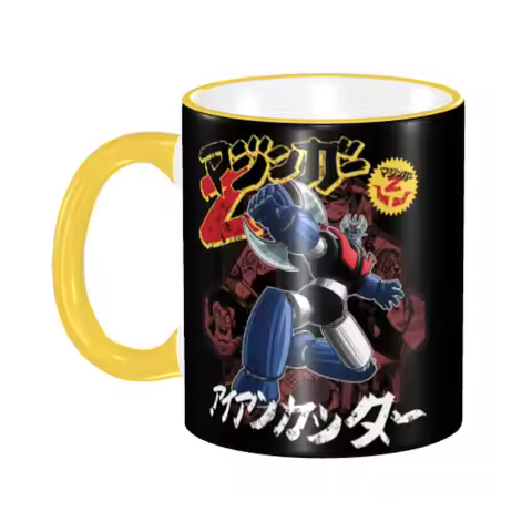 Personalized Mazinger Z Mecha Robot Coffee Mug DIY Cartoon 80s Manga Ceramic Mug Creative Gift