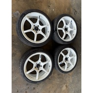Advan RG3 18 Inch 5x114.3 Sport Rims sekali Tayar Tyres Original Halfcut Japan