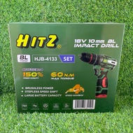 HITZ 18V 10MM CORDLESS IMPACT DRILL SET (BRUSHLESS) HJB-4133