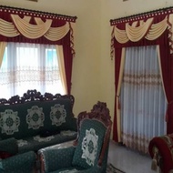 Double fringe Spanish model curtain