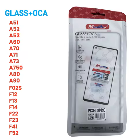 5PCS Musttby Front Glass Lens Screen Touch panel with OCA For Samsung A50S A51 A52 A53 A60 A70 A71 A