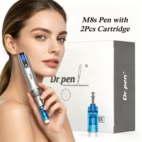 Wireless Dr. Pen M8S Authentic Derma Pen Microneedling Pen with 2 0.2mm Cartridges Home Use Skin Rej
