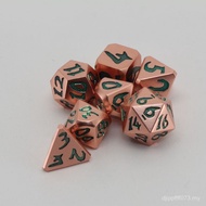 Big Character Dragon Pattern Set Chess Card D20 Metal Solid Multi-faced Color Board Game Entertainme