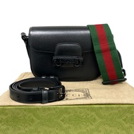△ Gucci 古馳 Black Calfskin Horsebit 1955 Shoulder Bag 726226 黑色小牛皮肩背袋 - 267005942