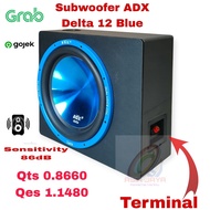 Paket Combo Subwoofer Kolong Pasif Speaker ADX Delta 12 Inch BIRU