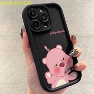 Waving and funny pink beave casing suitable for Redmi 12 A1 A2 12C 9 9A 9C 10A 10 10C phone case Not