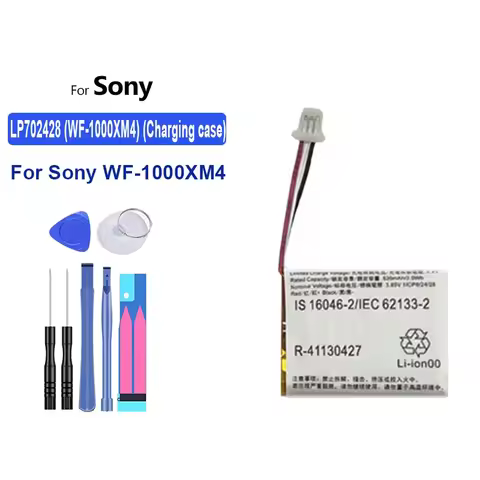 500mAh Wireless Headphones Battery for Sony WF-1000XM4, Model LP702428