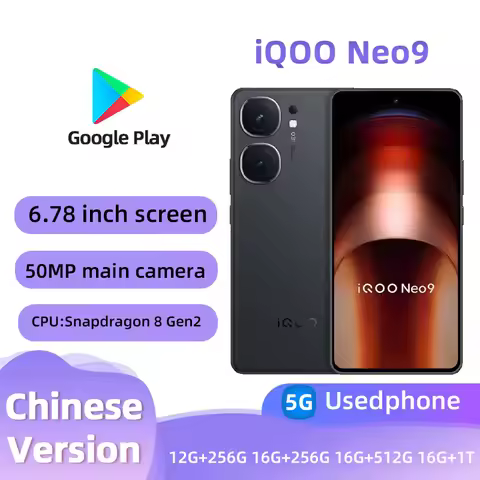 iQOO Neo9 5g 6.78inch 144HZ Screen 50MP+16MP Camera 5160mAh 120w Charge Original Android Used Phone