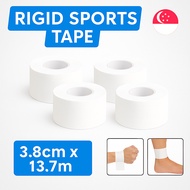 Rigid Sports Tape (White) | Adhesion | Joint Support | Ankle Knee Wrist Strapping | 3.8cm x 13.7m