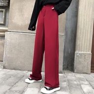 High waisted straight suit floor mop pants高腰直筒西裝拖地褲