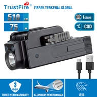 TrustFire GM21 510 ลูเมน LED USB แสงอาวุธที่ชาร์จไฟได้ด้วยรถไฟปรับ / วงเล็บออกอย่างรวดเร็วเหมาะสำหรับ Glock และผลิตภัณฑ์ทางรถไฟ (รวมแบตเตอรี่)