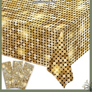 Disco Theme Disposable Tablecloth Waterproof Table Cover 80s 90s Retro Popular Party Decorations Tab