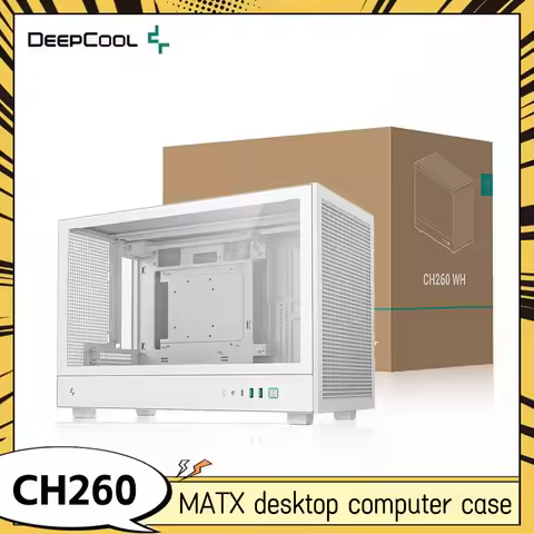 Deepcool CH260 Black Desktop Computer Case M-ATX Back Plug Motherboard Supports 360 Water Cooling Co
