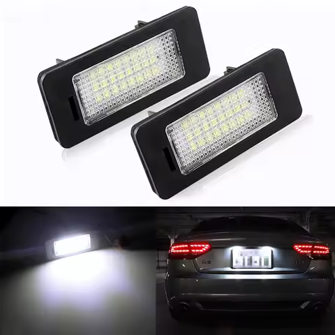 2 PCS License Plate Light Led Number Plate Holder Lamp No Error for Audi A1 A4 B8 A5 S5 A6 S6 A7 Q5 