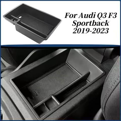 For Audi Q3 F3 Sportback 2019-2023 Q3 F3 2024 2025 Car Armrest Box Storage Tray Stowing Case Contain