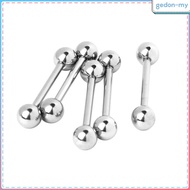 [GedonMY] 5 Pieces 316L Stainless Steel Straight Bar Nose Tongue Ring Septum Barbell  Earrings Body 