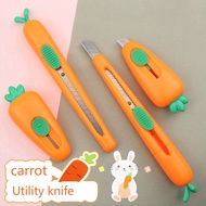 1Pcs Mini Cutter Cartoon Carrot Utility Knives Auto-Retractable Letter Opener