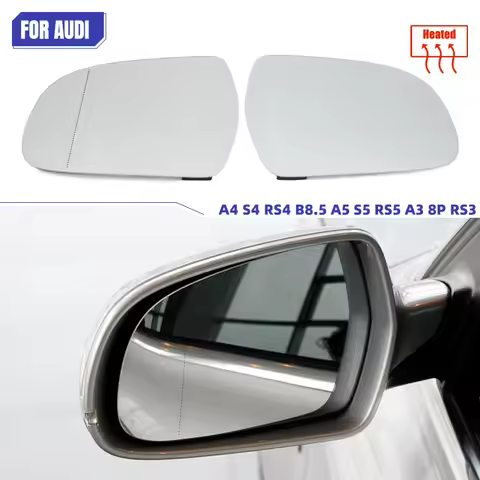 Rearview Mirror Glass Door Wing Mirror Heated Side Mirror Glass for Audi A4 S4 RS4 B8.5 2011-16, A5 