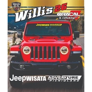 Cutting sticker windshield car adventure car sticker jeepWISATA ADVENTURE