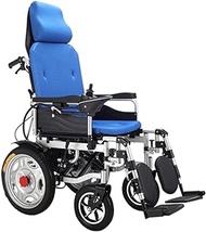 Lightweight for home use Electric Wheelchair Folding and Lightweight Portable Powerchair Heavy Duty Powerful Dual Motor Compact Mobility Aid Wheel Chair with Headrest Suitable for Elderly and Disabled