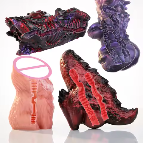 GEEBA Realistic Creatures Pussy/Butt Design Male Masturbator Soft Silicone Pocket Pussy Adult Onaole