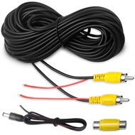 Premium Backup Camera RCA Cables, RCA Video Cable, Car Reverse Camera Video Cable with Detection Wir