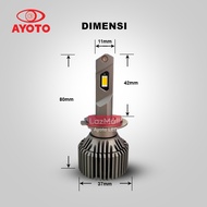 Lampu Mobil LED AYOTO A1-H7 35 Watt dan A3-H7 45 Watt PNP