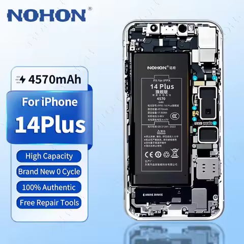 NOHON High Capacity Battery for iPhone 14 Plus 14Pro 14ProMax 14Plus Replacement Phone Batteries wit