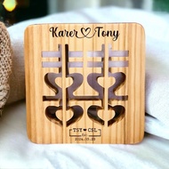 個人訂製 客製化 囍 木製 小夜燈 結婚禮物