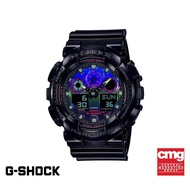 CASIO นาฬิกาข้อมือผู้ชาย G-SHOCK YOUTH รุ่น GA-100RGB-1ADR วัสดุเรซิ่น สีดำ