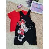 Baby Kids Girl Disney Bambi Overall Set T-shirt Cotton Baju Budak Perempuan
