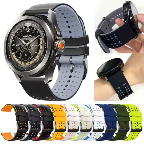 22mm Silicone Band For Xiaomi Watch S4 Sport Soft Strap For Xiaomi watch color 2 S1 Pro S2 S3 S4 Mi 