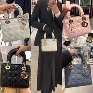 Dior Women's Handbag Di Dior Dior Dior Bag Cow Leather Metal Chain Detachable Three Compartments Fou