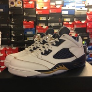 {OGC} NIKE AIR JORDAN 5 RETRO LOW White Dark Blue 819171-135