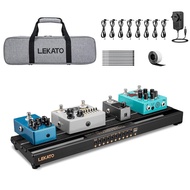 LEKATO Guitar Pedalboard with Built-in Power Supply - 19x12.2x1.8 Inches, 2.97 lbs, Includes Pedal C