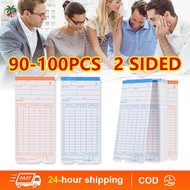 Time Card Record Time Cards Monthly 2-sided For Employee Attendance Time Clock