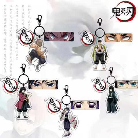 Hot Demon Slayer Keychain Eye Pendant Kochou Shinobu Tomioka Giyuu Himejima Gyomei Acrylic Keyring A