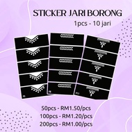 BORONG  STICKER JARI / STICKER INAI CELUP DIY