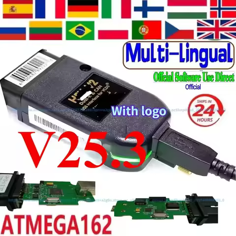 2025 NEW V25.3 For VaG COM V24.7 Popular Vc-ds Francais He-x V2 FOR V-W/ADI/Skd Seat Vag French Engl